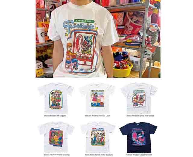 Steven Rhodes スティーブンローズ イラストTシャツ  半袖